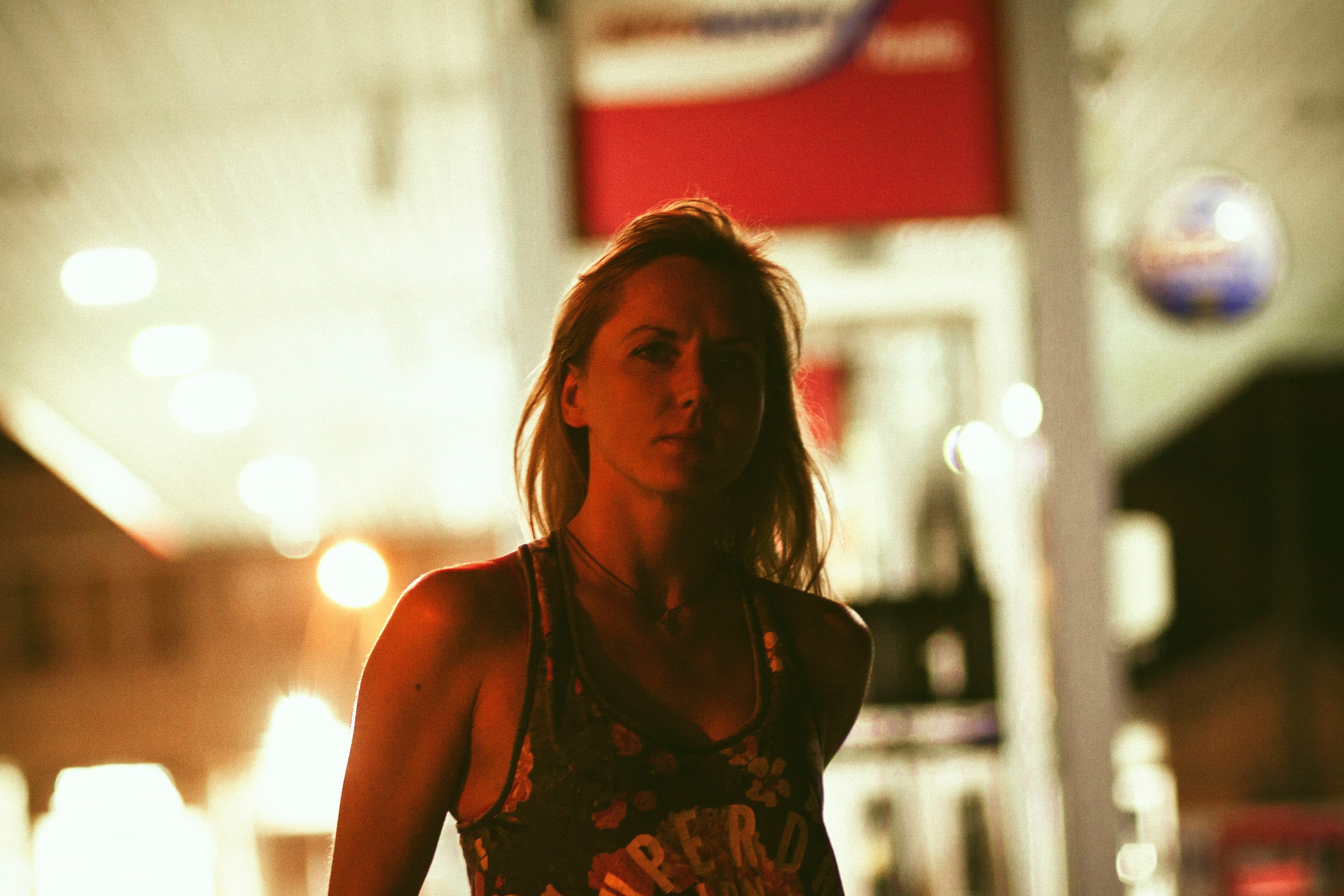 Cinematic night street frame